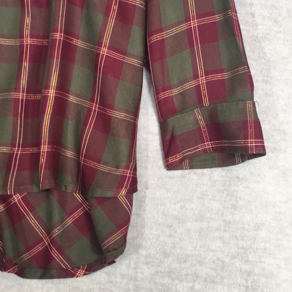 CATO Holiday Christmas Celebration Gold Metallic Thread Peplum Extra Long Line - Picture 5 of 16